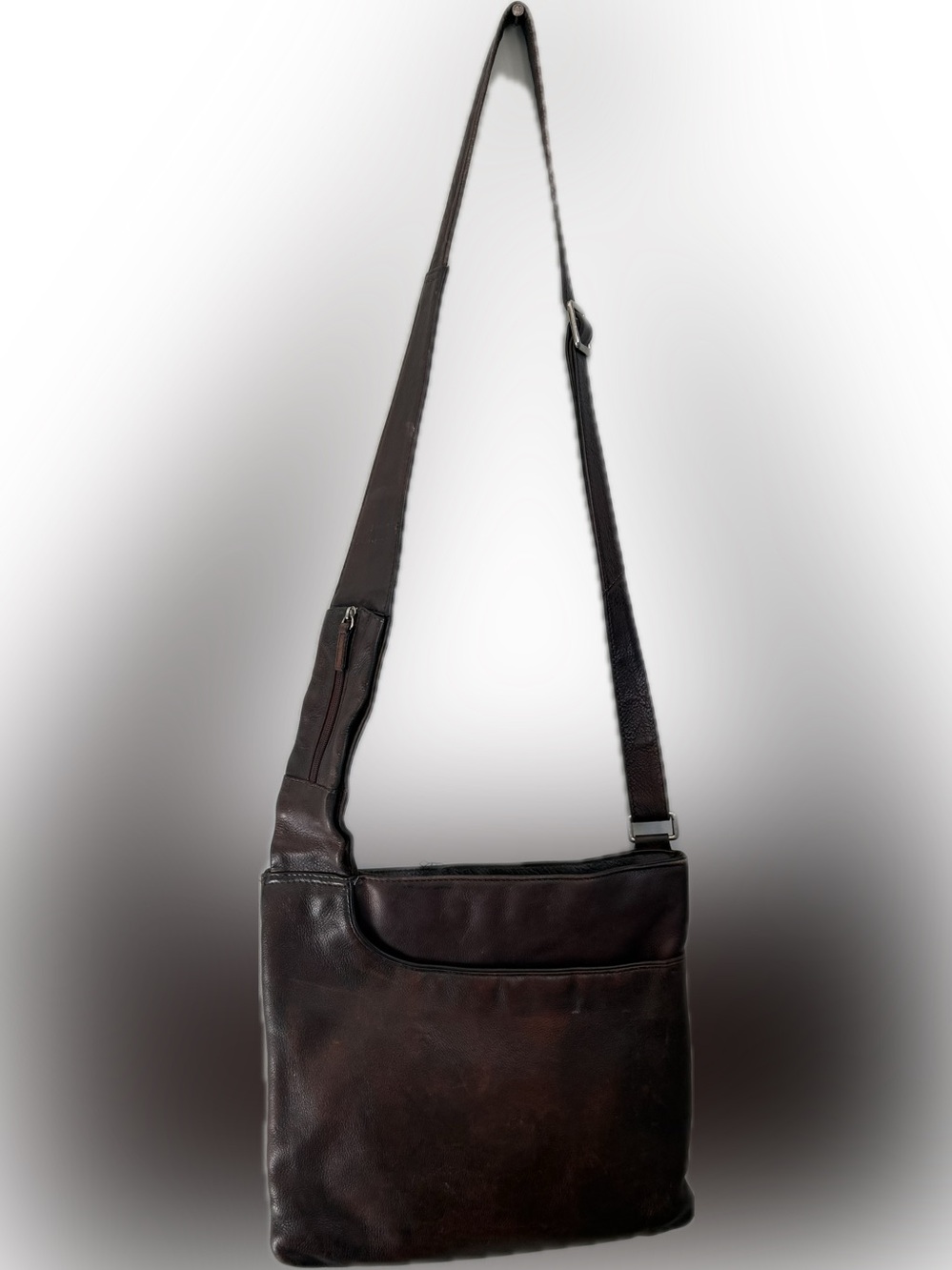 Vintage Y2K Radley London Pockets #90115 Brown Leather Crossbody Messenger Bag
